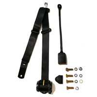  RETRACTABLE SEAT BELT 90-90 ON PILLAR STALK BUCKLES SEAT OR TUNNEL MOUNTED 400mm 3.2 METRES LONG