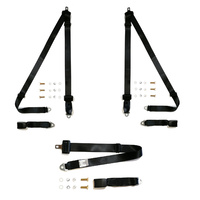 REAR SEAT BELT KIT to Suit TOYOTA COROLLA AE81 1983-87 5 DOOR LIFT BACK ADR APPROVED