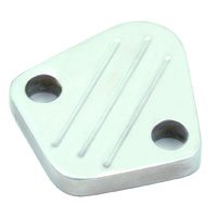 Fuel Pump Block Off Plate - Alloy Finished for Holden 6 or Ford Windsor - Big Block