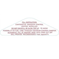 Fuel Filler Door Filling Instructions Decal for Holden HQ-WB Torana LH-UC
