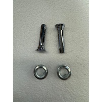 Chrome Door Lock Knobs + Surrounds suits Holden HK HT HG HQ HJ HX HZ WB Torana LH LX UC - For 2 Doors