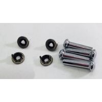  Chrome Door Lock Knobs And Surrounds suits Ford Falcon XA XB XC XR XT XW XY Chrome - For 4 Doors
