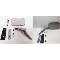  Door Mirror Inc Stalk + Fitting Kit - Suits Holden HQ HJ HX HZ WB Torana LH LX UC Left & Right