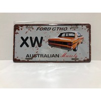  Ford GTHO XW Orange Metal Sign