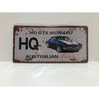  HQ GTS Monaro HQ - Blue Metal Sign
