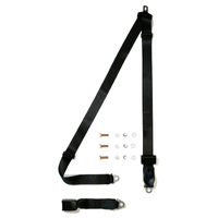 Grey Seat Belt Non Retractable Lap Sash 2.0 Metres Length with 275mm Web Buckle - Grey in Colour