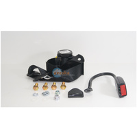 Seat Belt 90/90 On Pillar Floor Mounted 350mm Stalk Buckle -  Right Hand Side