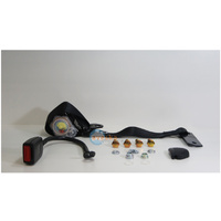 Seat Belt 90/90 On Pillar Floor Mount 350mm Stalk Buckle - Left Hand Side
