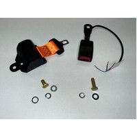 Industrial 2" Automatic Locking Rectractor (ALR) Lap Belt + Stem Buckles 135mm Electric - Fluro Orange