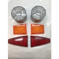 Front & Rear Indicator and Tail / Brake Light Lens Kit for Holden HR Standard