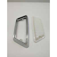 FORD FALCON REAR COURTESY LIGHT CHROME SURROUND AND LENS KIT SUIT XR XT ZA ZB