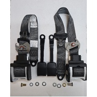 Suits AU SERIES 1 FORD FALCON FRONT SEAT BELTS PAIR - GREY - ADR APPROVED - NEW