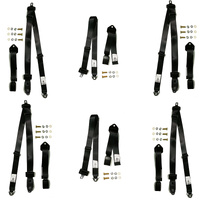 Complete Seat Belt Kit to suit HJ HX HZ Sedan Wagon - Bench Seat with Adapter Kits