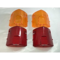 Stop Tail Light Lens and Rear Indicator Lens Kit suits Holden EH Sedan or Wagon - 4 Pieces