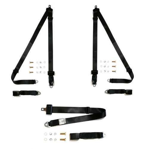 APV REAR SEAT BELT KIT to Suit TOYOTA COROLLA AE81 1983-87 5 DOOR LIFT BACK ADR APPROVED