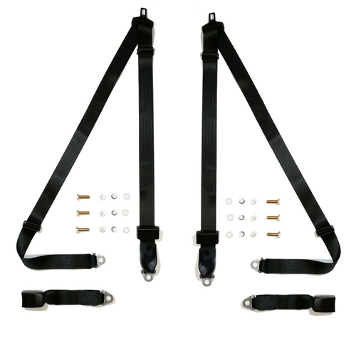 Front Bucket Seat Belt Kit for Holden LC Sedan - Set of 3 - ADR Approved