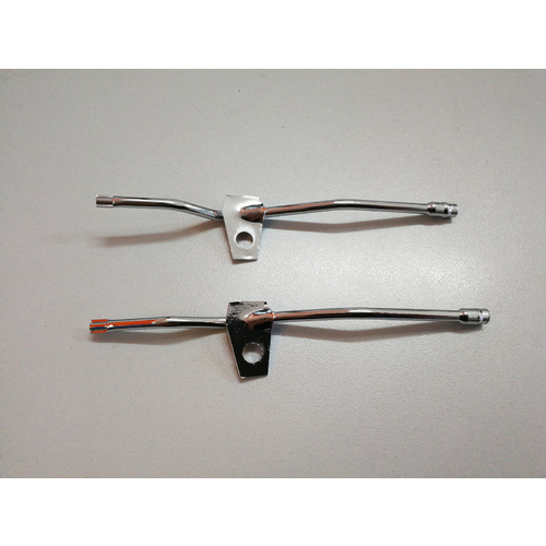 SUITS HOLDEN TORANA LH LX UC FRONT WINDSCREEN WASHER JETS PAIR  CHROME