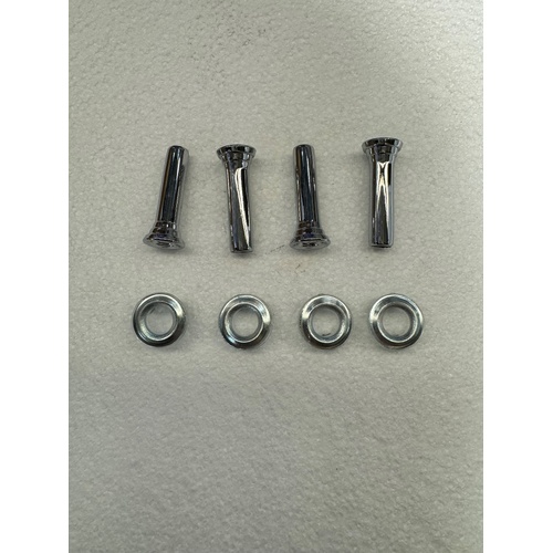 Chrome Door Lock Knobs + Surrounds suits Holden HK HT HG HQ HJ HX HZ WB Torana LH LX UC - For 4 Doors