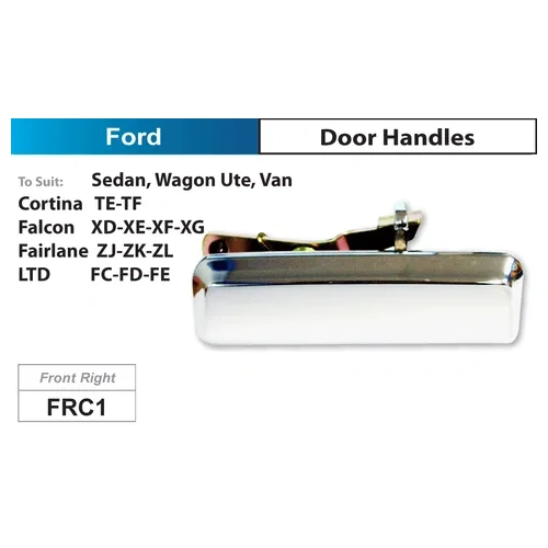 Door Handle Chrome Right Hand Front for Ford Falcon XD XE XF Sedan, Wagon Ute & Van