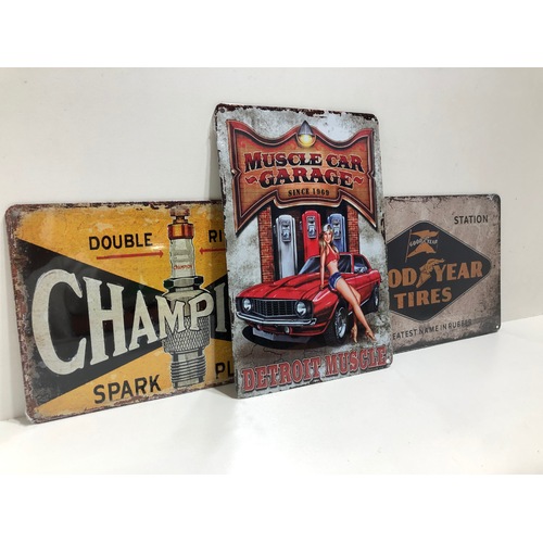 SUITS Assorted Metal Signs - 20cm x 30cm