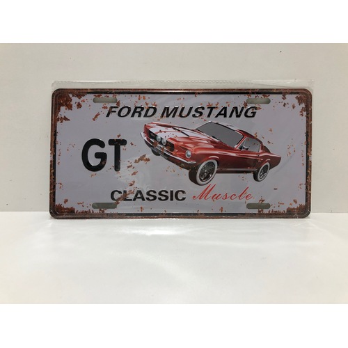 Ford Mustang GT - Red Metal Sign