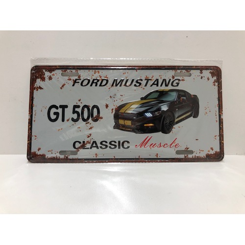 Ford Mustang GT 500 Metal Sign