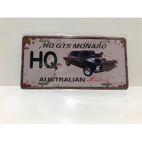HQ GTS Monaro HQ - Black Metal Sign