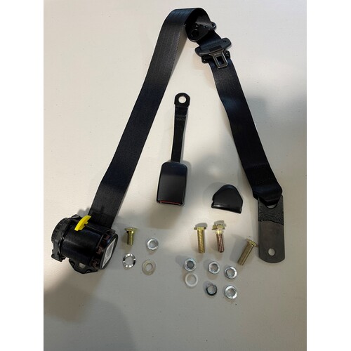 90-90 ON Pillar Retractable 3.2M Seat Belt with 210mm Seat Mounted Stem Buckle