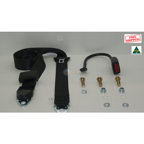 Non Retractable Lap Sash Seat Belt - Floor Mounted 400mm - Left Hand