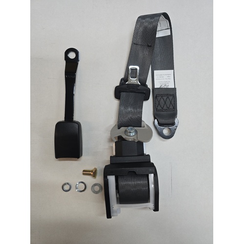 Left Hand Front Seatbelt to suit Ford Falcon AU Series 1 - Grey - ADR Approved 