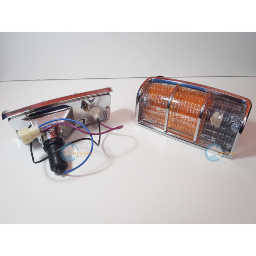 Front Corner Lamp Lens Assembly for Holden HJ HX HZ Monaro Ute Van Sedan Statesman - Pair