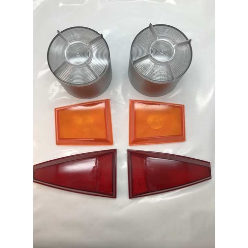 Front & Rear Indicator and Tail / Brake Light Lens Kit for Holden HR Standard