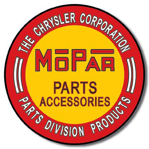 MOPAR Parts – Round Metal Tin Sign 29.8cm Diameter Genuine American Made