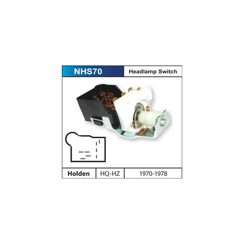 Quality New Headlight Switch for Holden HR HK HT HG HQ HJ HX HZ WB Torana LC LJ LH LX UC