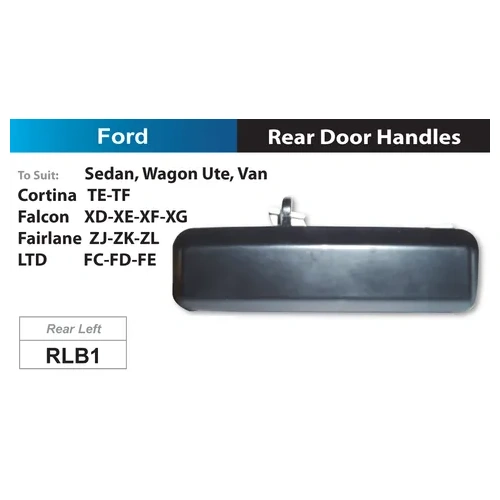 Door Handle Black Left Hand Rear for Ford Falcon XD XE XF Sedan, Wagon Ute & Van