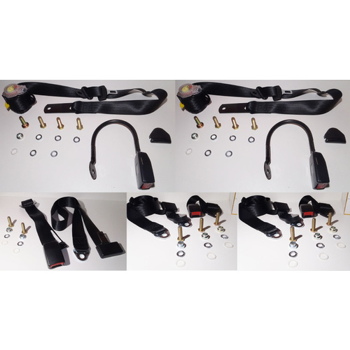 Front and Rear Bucket Seat Belt Kit for Holden Torana LX UC Sedan and Hatchback 1976-1978  