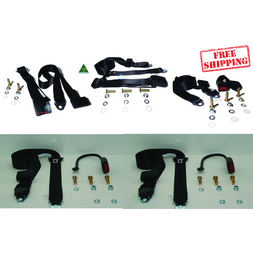 Complete Bucket Seat Belt Kit for Ford Falcon XP Sedan 1962-68 - ADR Approved Australian Made