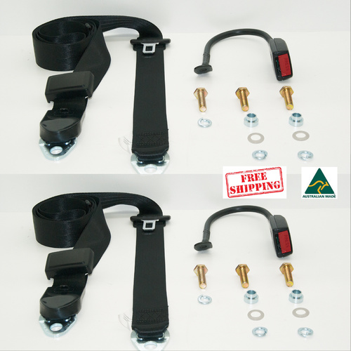 Front Bucket Seat Belt Kit to suit Ford Falcon XP Sedan 1962-68  - ADR Approved Australian Made