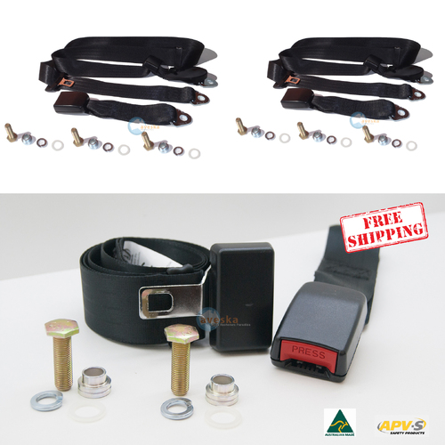 Rear Seat Belt Kit for Alfa Junior 1.6L 1963-1976 