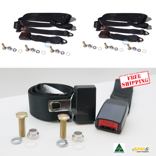 SUITS ALFA SPIDER 2.0 & 2.5 COUPE 1960-1966 REAR SEAT BELT KIT