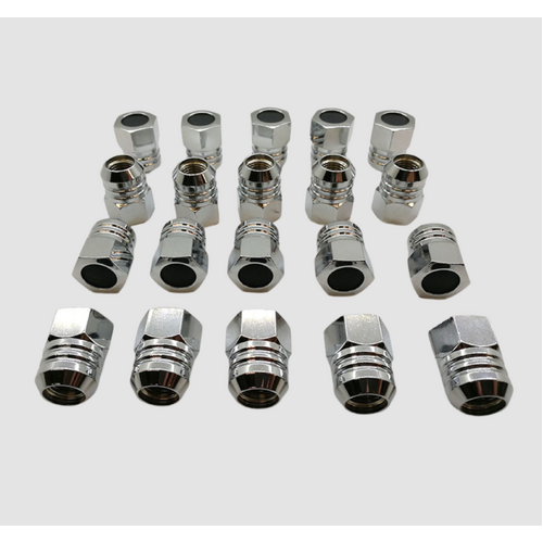 GTS Chrome Wheel Nut Set for Holden HQ HJ HX Torana LJ LH LX  Black Head Monaro - Pack of 20